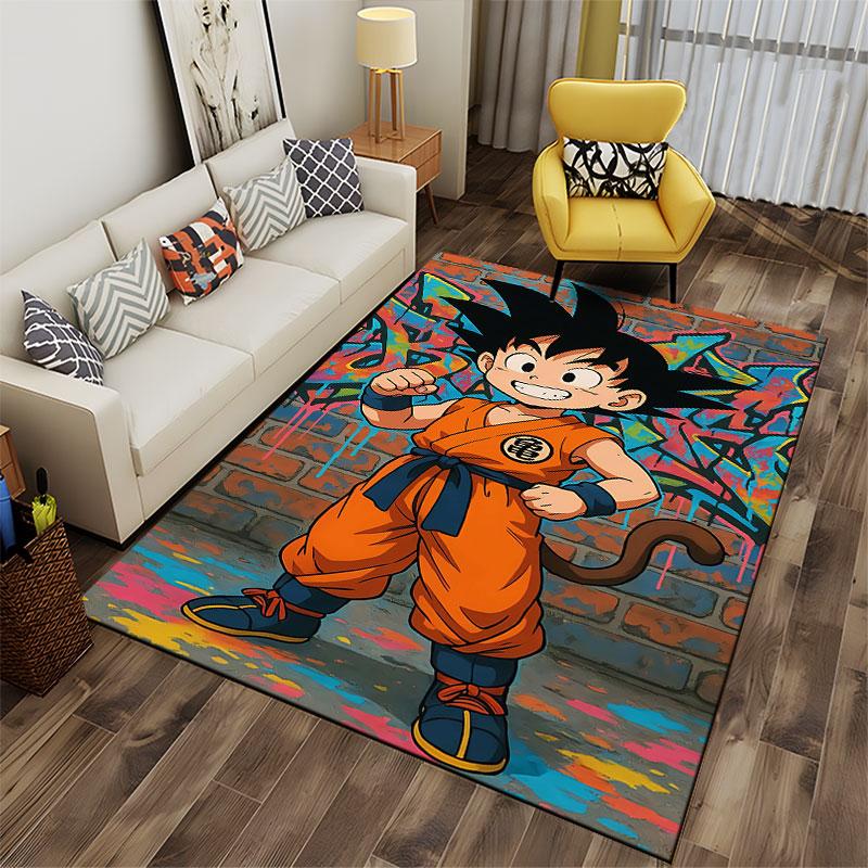 Anime Character with Graffiti Style suitable as a non-slip mat for the living room or bedroom sofa