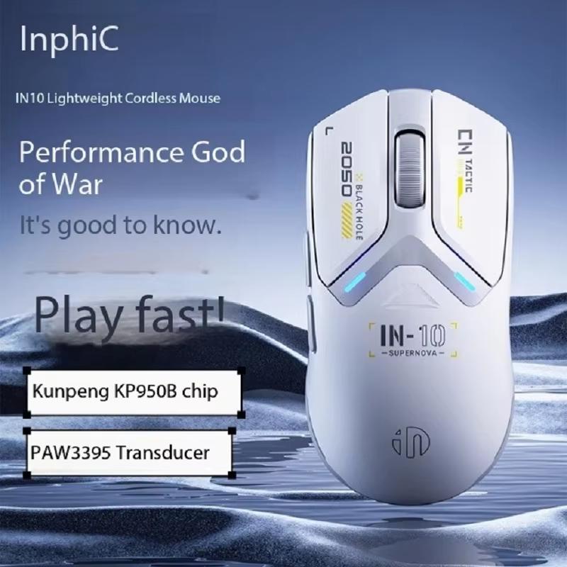 Беспроводная мышь Inphic IN10 Bluetooth проводная трехрежимная механическая киберспортивная игровая макро ноутбук