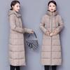 Women's 2024 Mid-Length Cotton-Padded Jacket: Plus Size Winter Coat, Thickened Outerwear, Knee-Length for Mothers