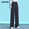Women's Velvet Pant Autumn and Winter Wide Leg Pants Plus Size High Waist Loose Drag Pants Straight Pants
