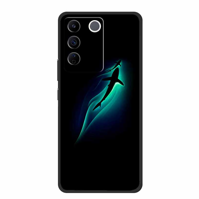 Phone Case For Vivo T2 Back Cover Case Black Silicone Shockproof Soft Coque Funda For Vivo T2 Case T 2 Capas Para For VivoT2 Bag