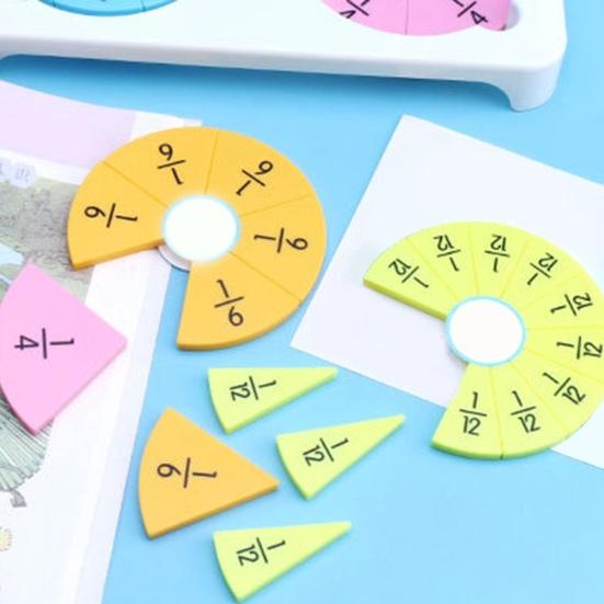 Дети Дробь Головоломка Математические Манипуляции Начальные Студенты Дробь Обучение Учебное Пособие Образовательная Дробь