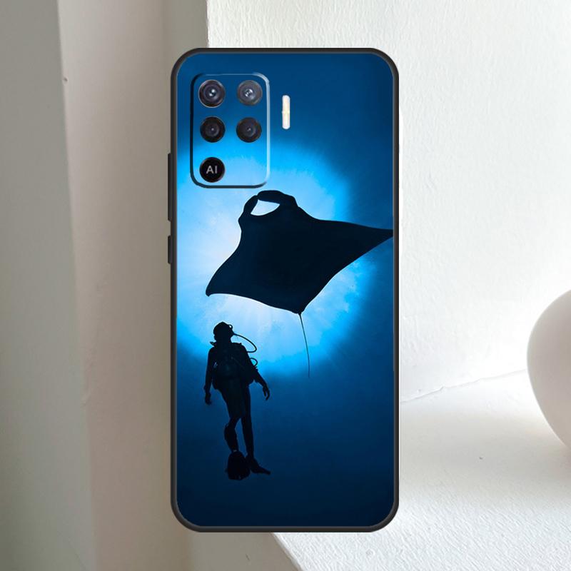 Чехол с изображением ската для OPPO A80 A60 A40 A5 A6 Pro A15 A17 A57 A16 A76 A96 A18 A38 A58 A78 A98 A54 A74 A94