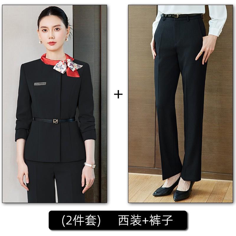 Womens Elegant Office Suit Set 2026 Professional Uniform Receptionist Hostess Business Attire