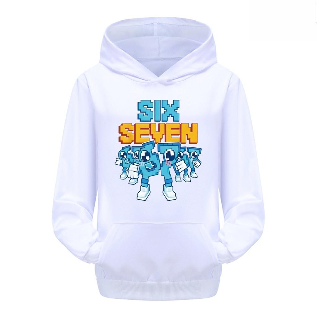 5195 Детская толстовка с длинными рукавами Steal a Brainrot 67 Six Seven с принтом, повседневная, для мальчиков и девочек.