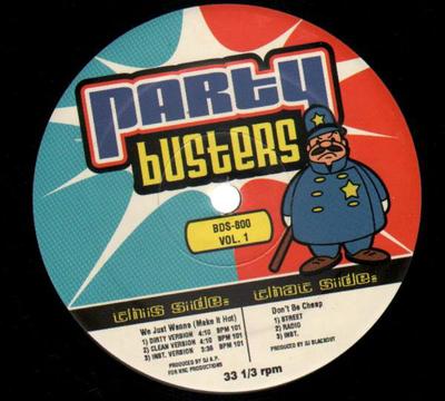 12-дюймовая пластинка DJ AP / DJ BLACKOUT - Party Busters Vol. 1 BDS800 Наушники Распространение США Рэп и Хип-хоп/R&B Б/У