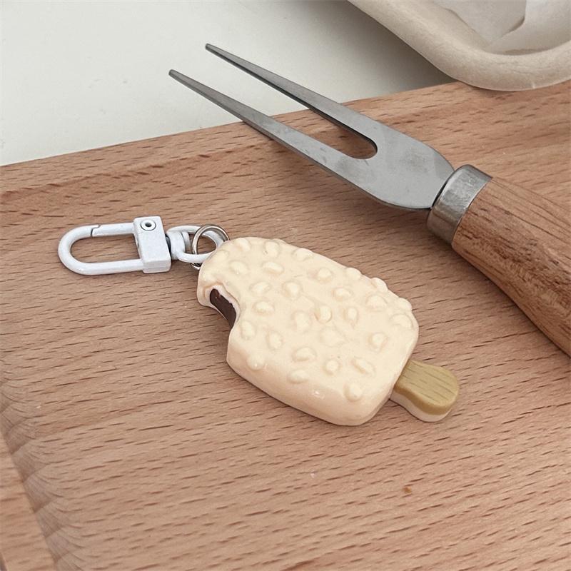 Cute Miniature Simulation Popsicle Keychain Cartoon Unique Simulation Food Pendant Backpack Decoration Accessories Gifts