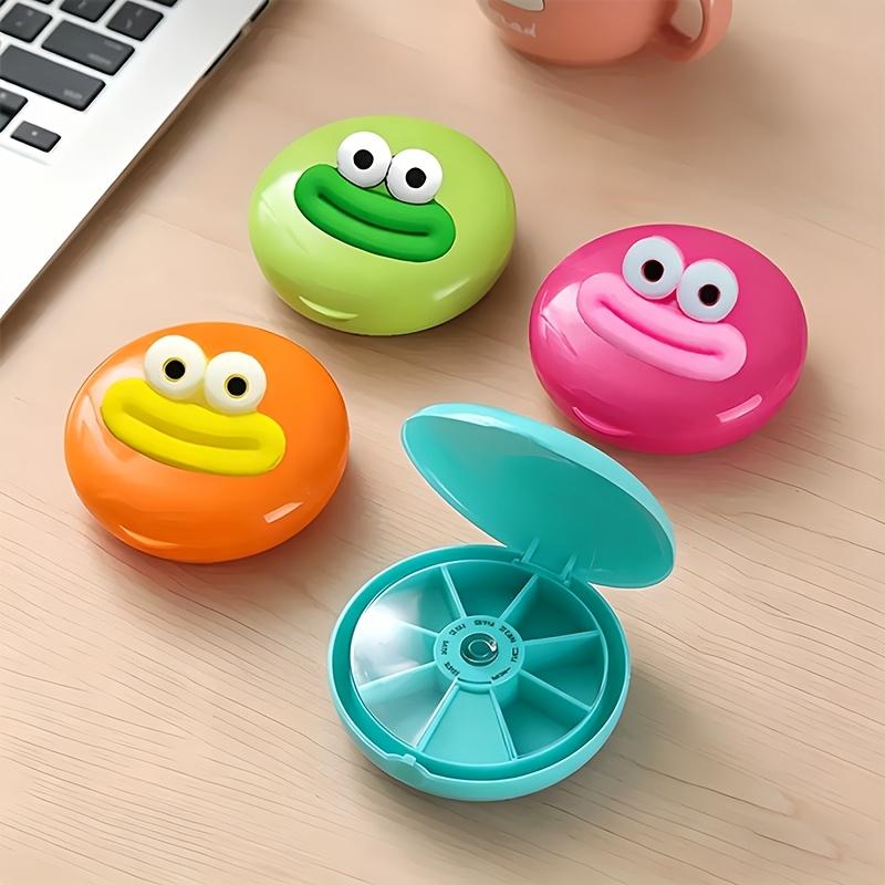 7-Day Portable Capsule Organizer, sealed compartments, cute sausage design, ideal for travel storing pills, jewelry and small items.