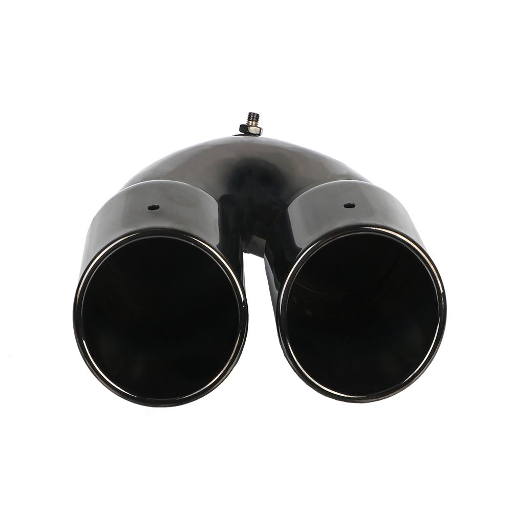 Двойной выпускной двойной ствол задний выхлопной наконечник глушитель выхлопная труба нержавеющая сталь универсальные автомобильные аксессуары 63 мм автомобильный вход