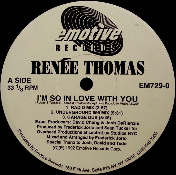 12inch Record RENEE THOMAS - I'm So In Love With You EM7290 Emotive Records 1992 US Dance & Electronica Used