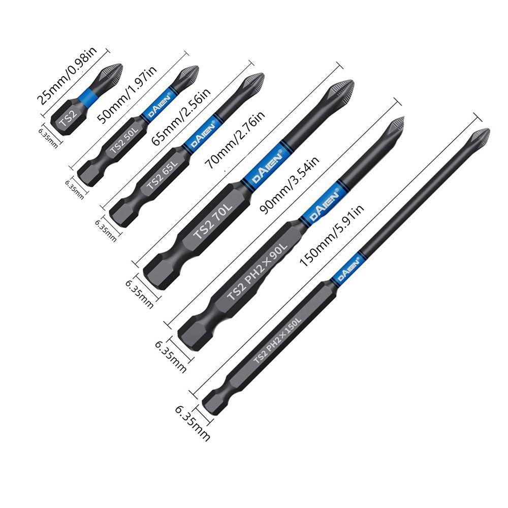 10 шт/6 шт нескользящие магнитные ударные биты ударопрочные отвертки набор бит электрические отвертки