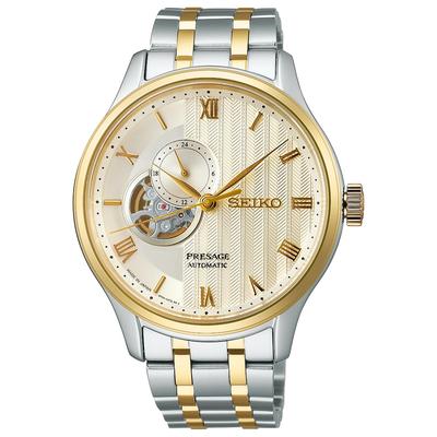 [Часы Seiko] Мужские часы Presage Japanese Garden SARY238, серебро и желтое золото