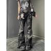 VIONA Autumn Winter Women's Denim Pants Dark Academia Cargo Jean Flared Bell Bottom Designer Kpop Japanese Y2k 2000s Goblin Core