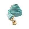 Бирюзовый ошейник-шлейка Tiffany для собаки, роскошный дизайнерский ошейник для собаки, бесплатная гравировка, регулируемый, мягкий бархатный набор шлеек для щенка