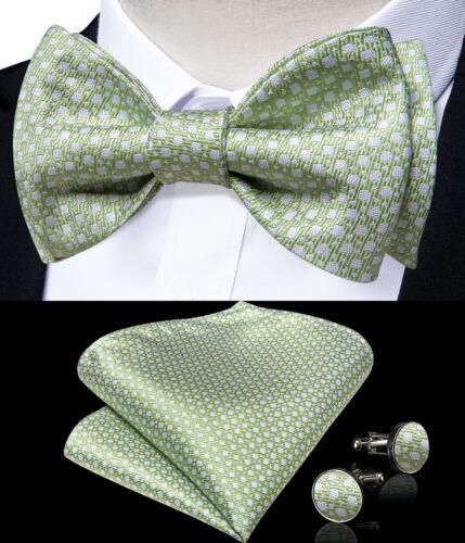 Мужской шелковый галстук-бабочка, синий регулируемый галстук-бабочка, набор запонок с цветочным принтом пейсли