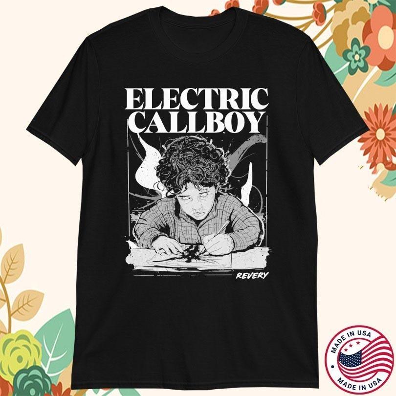 Новая черная хлопковая футболка унисекс S-5XL для группы Electric Callboy Revery, тяжелый хлопок, с графическим принтом, летняя футболка UR525