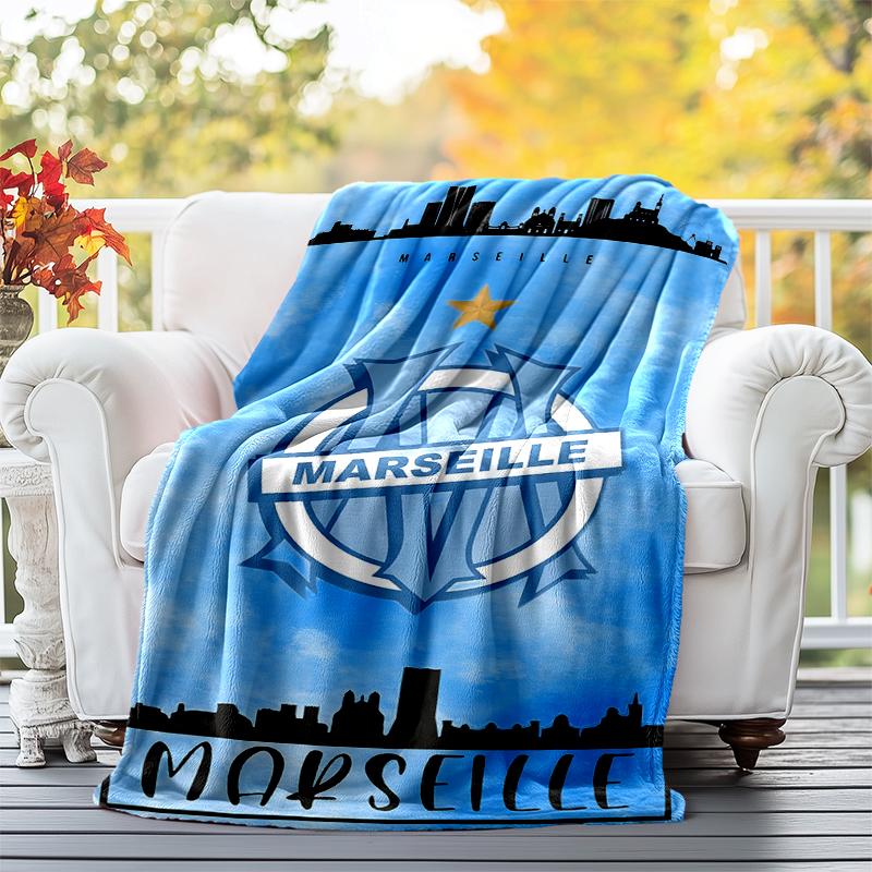Marseilles Flannel Blanket Soft All-Season Throw, Design for Camping, Car Travel, Hiking Sofa, Bed, Office Perfect Gift for Parties