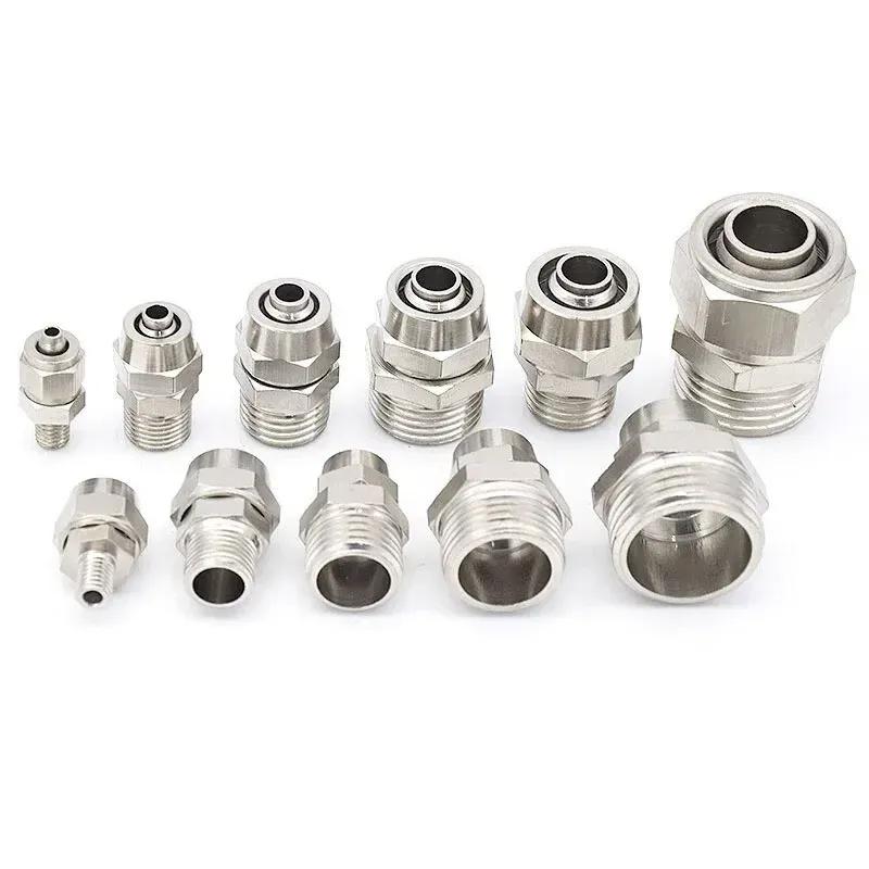10/50/200PCS Metric Air Fitting Pneumatic Fittings pc4-M5 M6 M8 M10 M12 Thread Quick Connector For Hose Tube Connectors