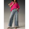 Women's, Summer New Style, Short Sleeved, Lapel, Casual, Loose Fit, Top, Solid Color Shirt