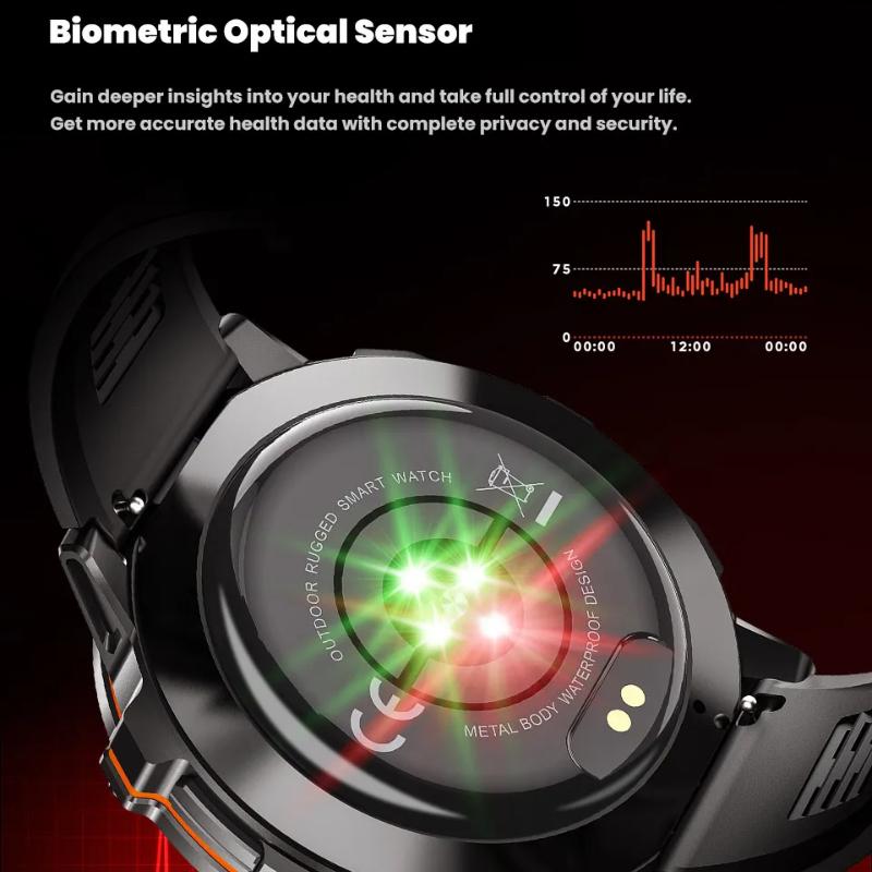 Военные Смарт-часы 1000 мАч Супер Выносливость Звонки по Bluetooth GPS Компас Барометрический Альтиметр Водонепроницаемость 10 АТМ Спортивные Смарт-часы Мужские