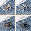 Застежка-кнопка Clover Waist, регулируемые металлические пуговицы для джинсов - затяжки для свободных джинсов, мгновенные, без шитья, для джинсовых брюк