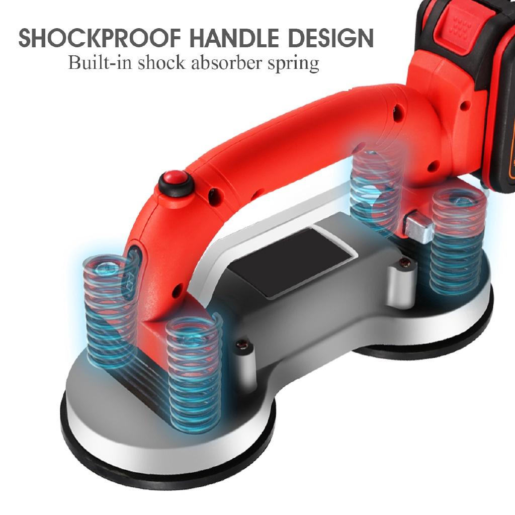 21V Protable Tiling Tiles Machine 60-120mm Tiles Vibrator Suction Cup Adjustable Automatic Floor Vibrator Leveling Tool