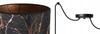 Pendant ceiling lamp with spider pattern lampshade, copper