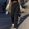 Womens Trendy Casual Streetwear Baggy Cargo Pants With Pockets Wide Leg Trousers Loose Overalls Long Pants