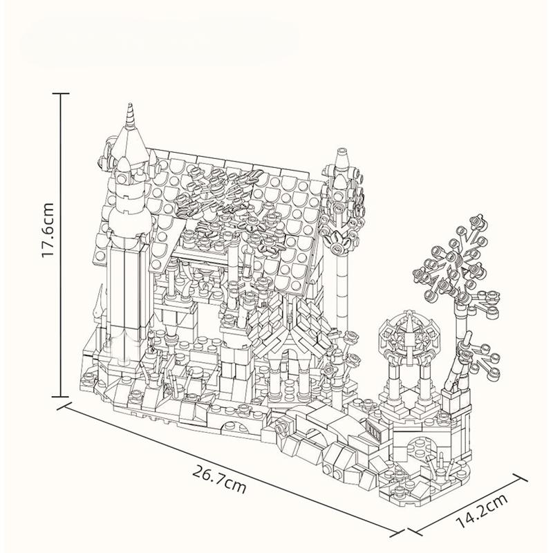 Креативные и интересные осенний лесной замок, украшение для дома, строительные блоки, кирпичи, игрушки, подарки без коробки
