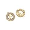 Copper Zirconium Inlaid 26 Letter Pendant For DIY Jewelry Making Craft Accessories