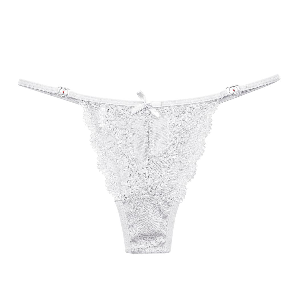 Женские трусики-стринги, сексуальные кружевные трусы с цветами и низкой талией, модные прозрачные трусы197