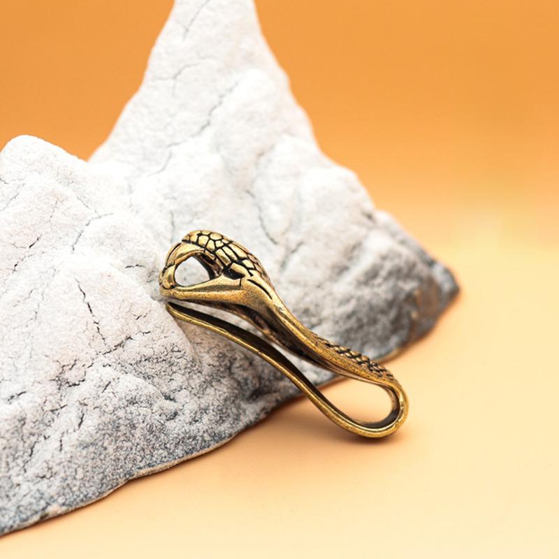 1 шт. Клипса для ремня на талию в виде змеи, латунная клипса для денег, уличный маленький инструмент EDC, пряжка для ремня из змеиной белой меди, аксессуары для сумки