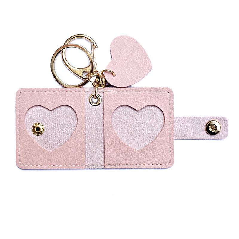 1 шт. Подвески для сумки Памятный фотоальбом Сделай сам Складные кармашки из искусственной кожи Хранение Мини-фотоальбом Милый брелок Портативный Многоцветный