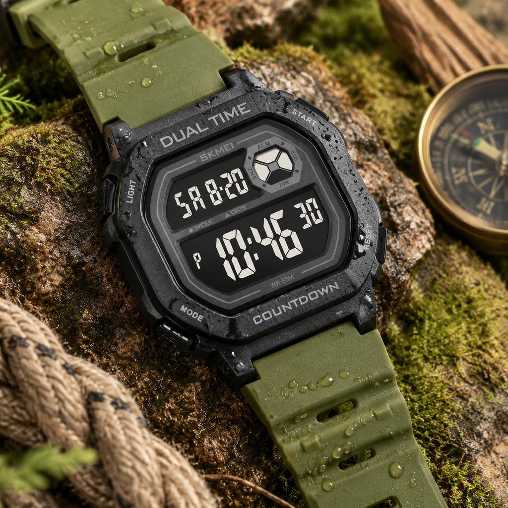 SKMEI Large Dial Sport Digital Electronics Watches For Men Women Students Fashion Chrono Countdown Alarm Wristwatch Reloj Hombre