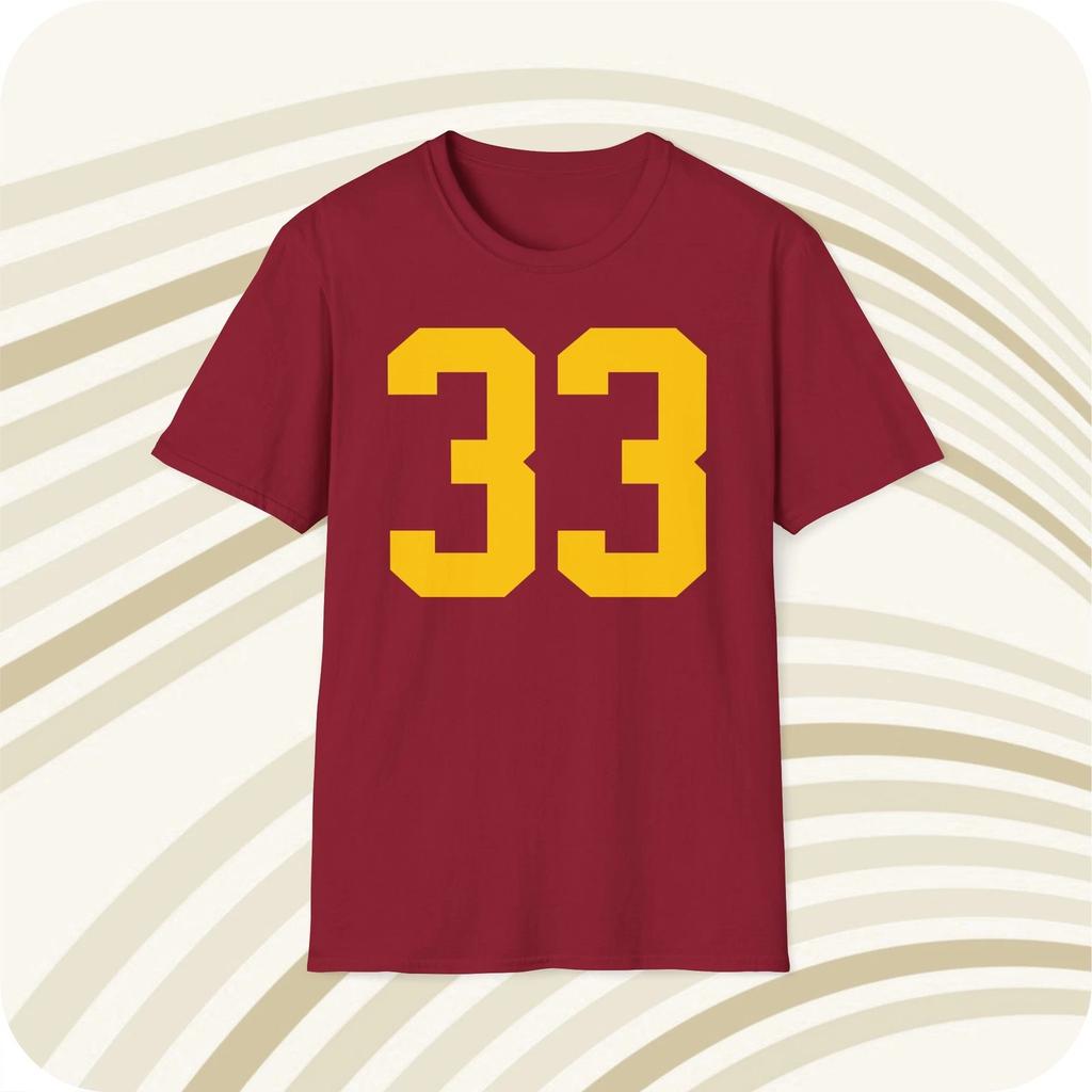 Маркус Аллен USC Trojans #33 футболка с принтом на лицевой и обратной стороне