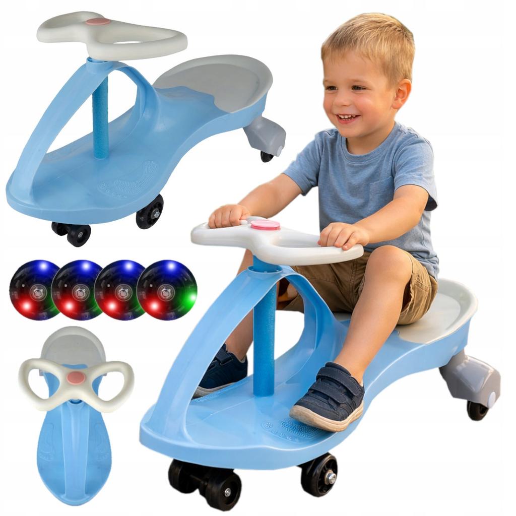 [5] Gravity Ride-on Ride-On with Glowing Wheels for Children LED BLUE ALV-U146N