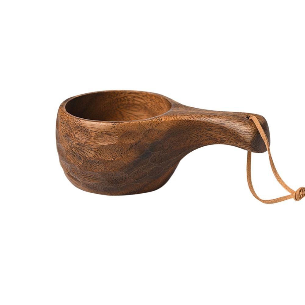 Wood Breakfast Cup Camping Handy Cup Acacia Wood Milk Cup Water Cup Breakfast Cup Turtle Shell