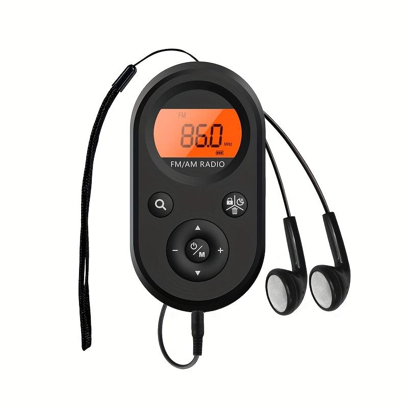 Портативное радио, персональное карманное радио с возможностью подзарядки, хороший радиоэффект, стереонаушники, подсвечиваемый экран, возможность хронометража