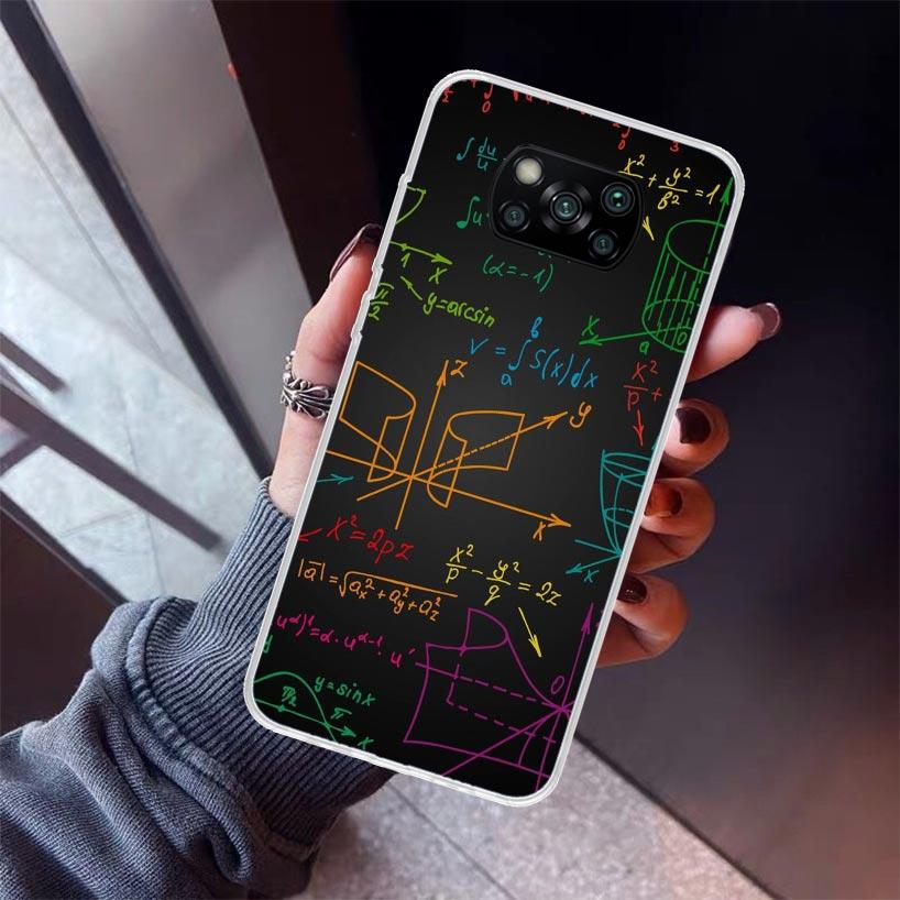 Physics Chemical Mathematics Phone Case For Xiaomi Poco X5 X6 X7 Pro F7 Ultra M7 Redmi 15C 15 13C 13 12C 12 10 10C 10A 9 9C 9T 9