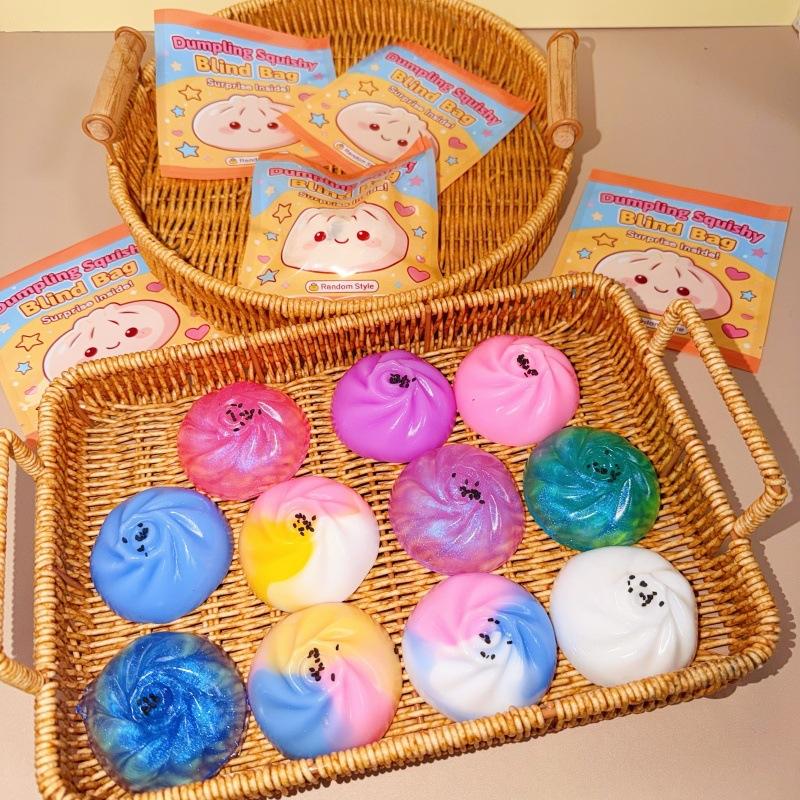 Игрушки Пельмень Сквиши Таинственные Пельмени Загадки Пельменей Случайные Сквиши-Шарики Фиджет Снимающие Стресс Сквиши Подарки