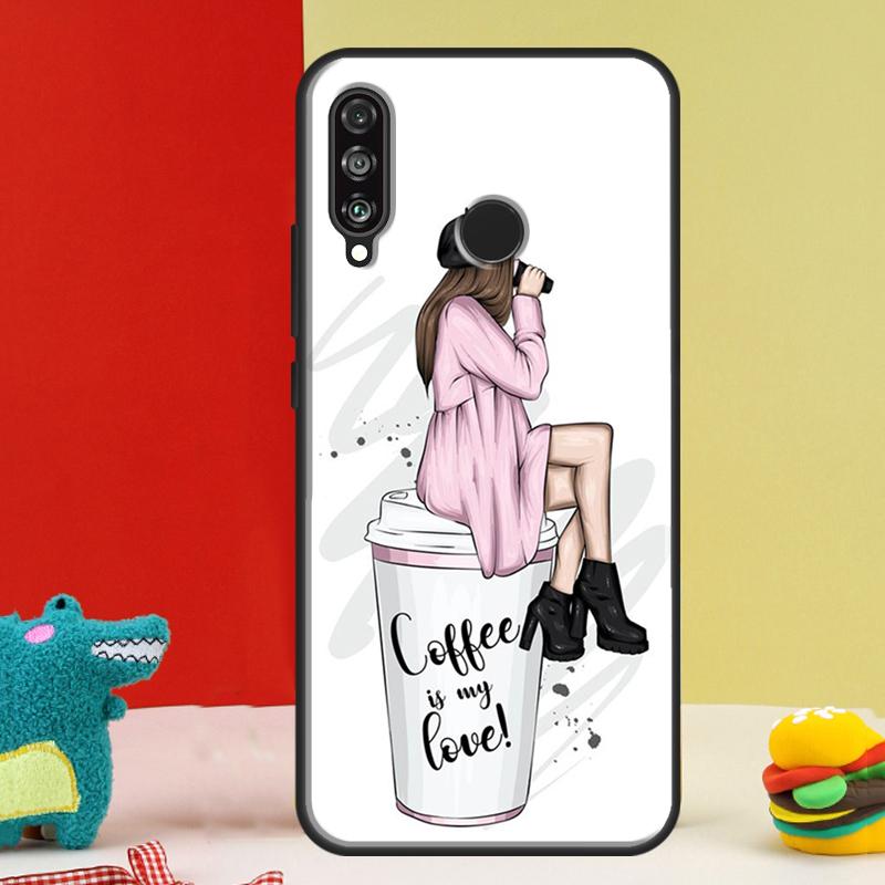 ОК, но сначала кофе Чехол для Huawei Nova 12s 12i 11i 8i 9 10 SE Y91 Y90 Y60 Y70 Y72 Y61 P20 P40 P30 Lite P60 Pro