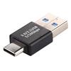 Адаптер Type-C / USB-C Male на USB 3.0 Male из алюминиевого сплава (черный)