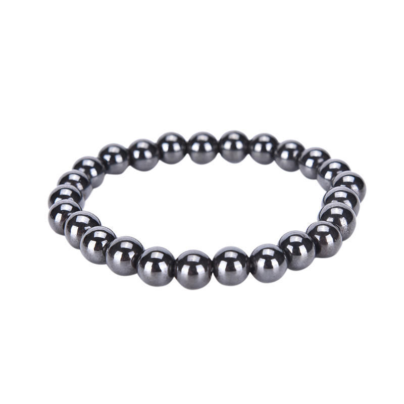 Weight Loss Round Black Stone Bracelet Health Care Magnetic Therapy Bracelet