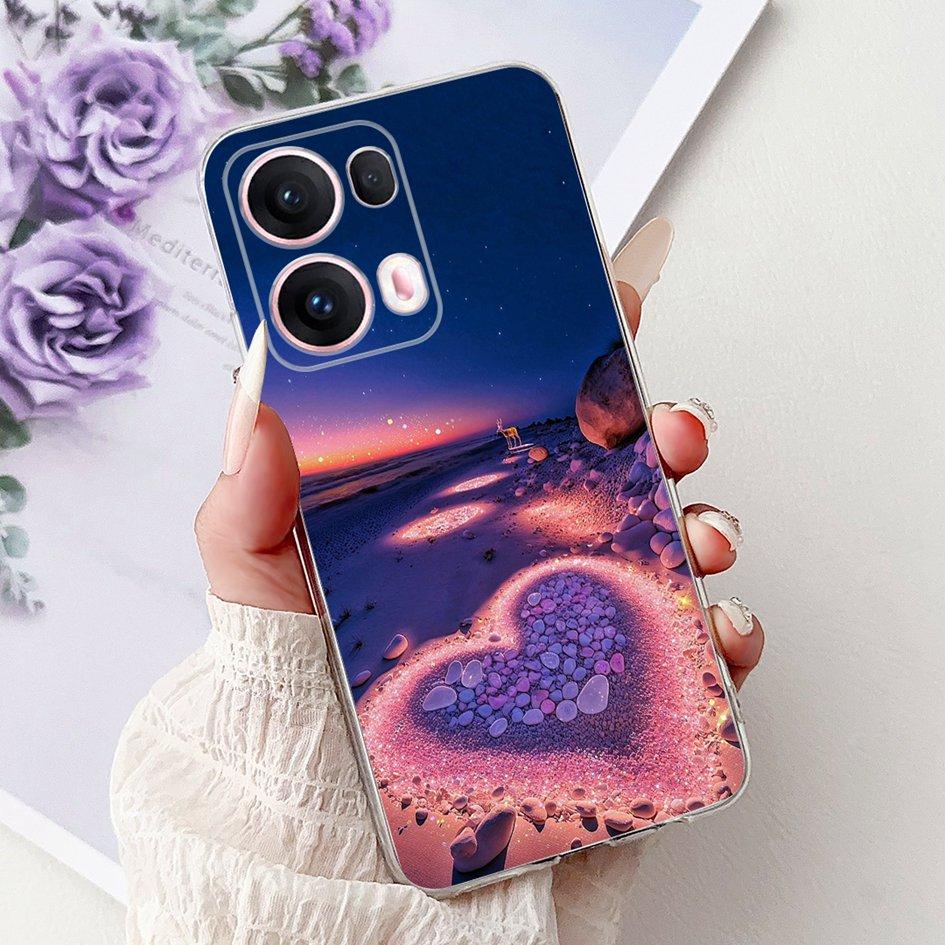 Чехол для OPPO Reno13 Pro 5G CPH2697 Модный Цветок Бабочка Мягкий Силиконовый Чехол для Телефона Для OPPO Reno 13 CPH2689 Reno13Pro Бампер
