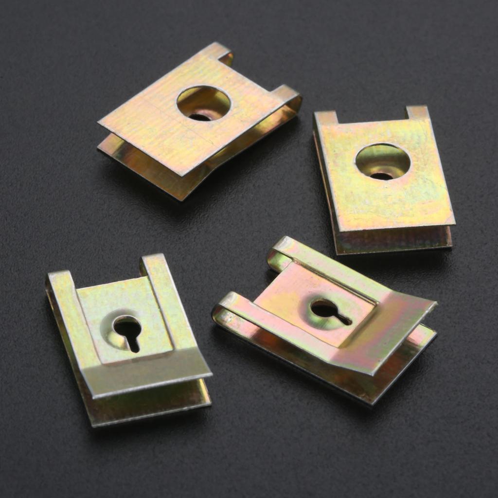 20 шт. бронзового тона, пружинная металлическая дверная панель автомобиля, шпиль, винт U-образного типа, зажимы