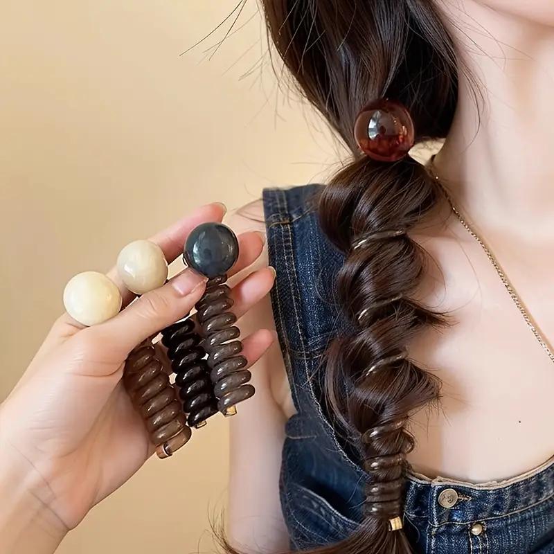 1 шт. Ретро телефонная линия резинка для волос женский темперамент простая резинка-пузырь для плетения волос артефакт повязка на голову резинка для хвостика аксессуары для волос