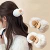 Autumn and Winter Furry Grab Clip Female Small 2025 New High-end Semi-tied Plush Hairpin Back Head Clip Headdress