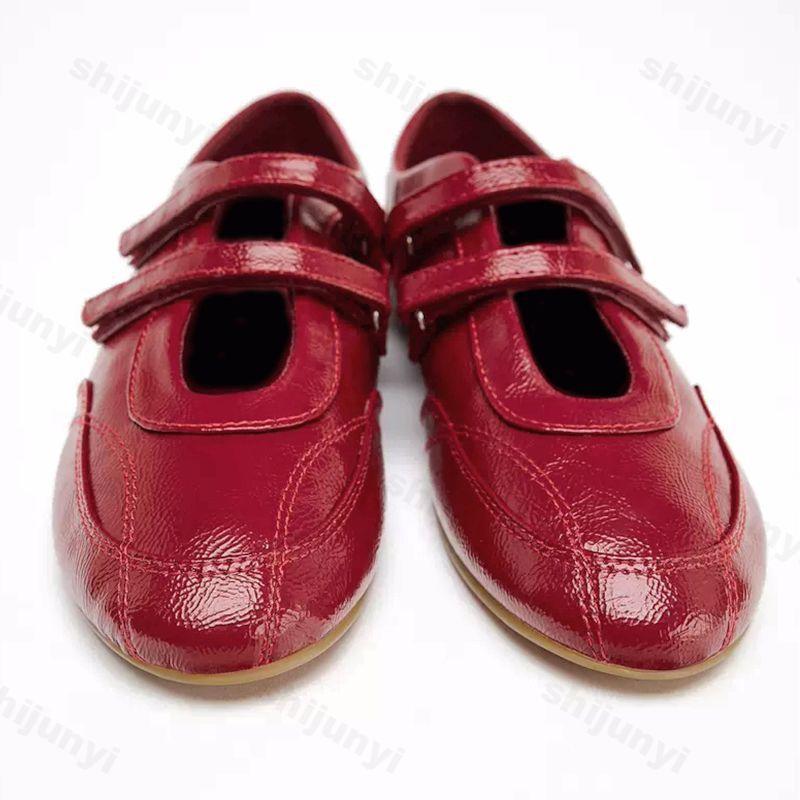 Модные женские балетки 2025 Осень Новая мода Винтажные туфли Мэри Джейн на плоской подошве Легкие Удобные Уличные Нескользящие Повседневные туфли