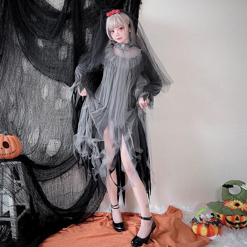 Halloween Costume Horror Ghost Bride Zombie Outfit Party Cosplay