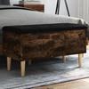 VidaXL Storage Bench, Chest with Lid, Shoe Bench with Seat, Living Room Stool, Modern, Smoked Oak 835079